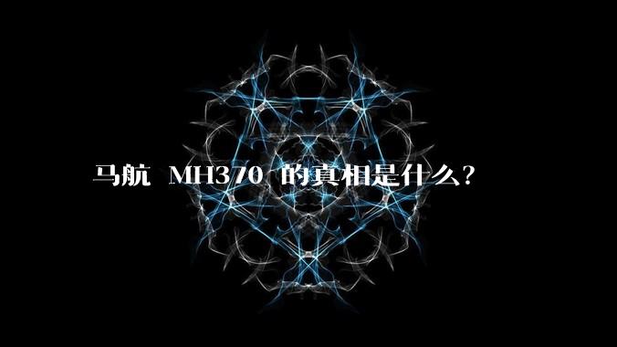 马航 MH370 的真相是什么？